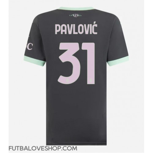 Dres AC Milan Strahinja Pavlovic #31 Tretina pre Ženy 2024-25 Krátky Rukáv